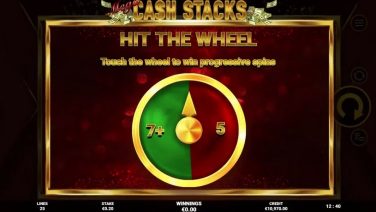 Mega cash stack hit the wheel