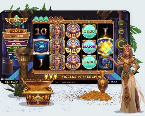 Cairo Link and Win exclusively at Slots Calendar