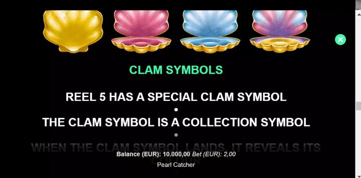 Pearl Catcher Clam symbols