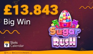 Big Win of £13.843 on Sugar Rush