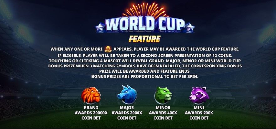 World Cup Gold Bonus Features