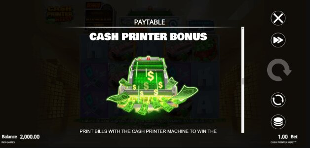 Cash Printer Heist Cash Printer Bonus