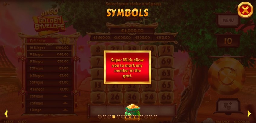 Slingo Golden Envelope Symbols 2