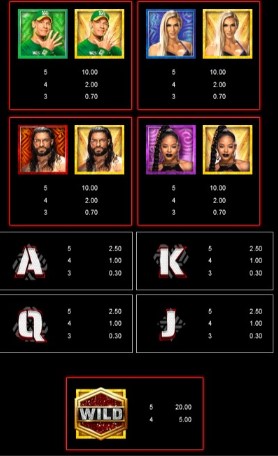 WWE Clash of the Wilds Symbols