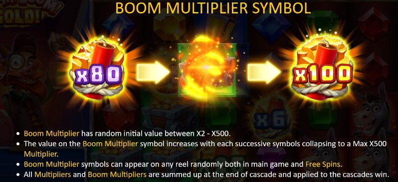 Boom! Boom! Gold! Boom! Multipliers