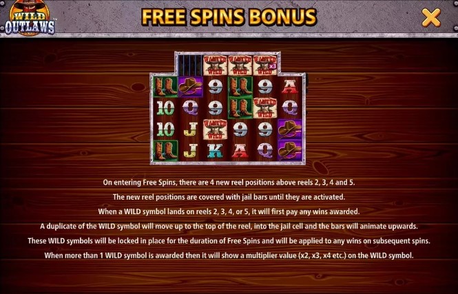 Wild Outlaws Free Spins Bonus 2