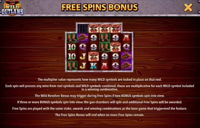Wild Outlaws Free Spins Bonus 3
