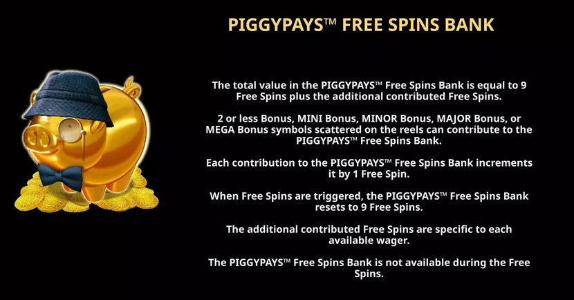 Adventure PIGGYPAYS El Dorado Piggypays Free Spins Bank