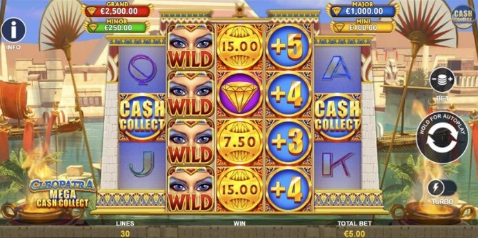 Cleopatra Mega Cash Collect Theme