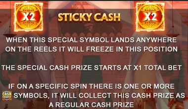 Queen Of The Pyramids Mega Cash Collect Sticky Cash