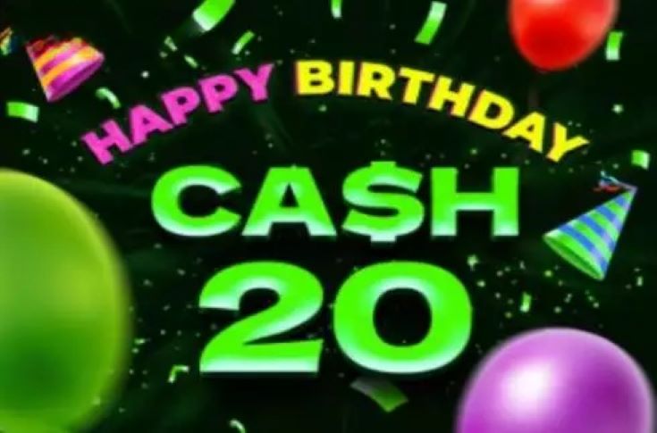 Cash 20 Happy Birthday
