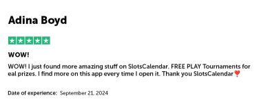 Adina Boyd review slotscalendar trustpilot