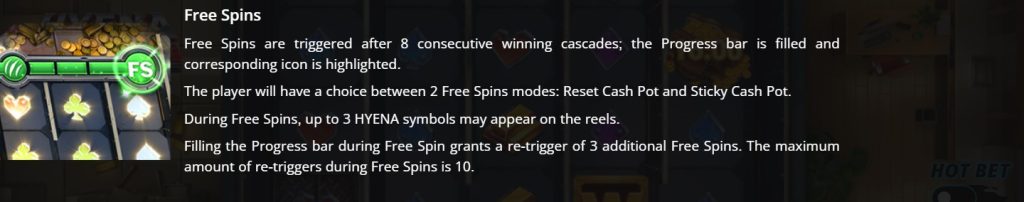 Hyena Heist Free Spins